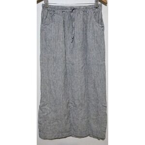 Vntg Portraits by Northern Isle Women Skirt Stripe Coastal Nautical M USA Made